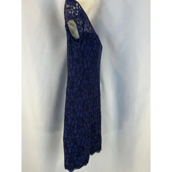 NEW Diane von Furstenberg DVF Navy Blue Lace Dress $358 - Picture 12 of 16